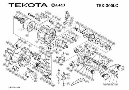 Part Location Diagram of 10LEL Shimano Left Side Plate