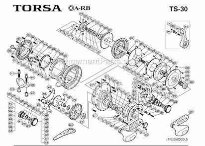 Page A Diagram and Parts List for TS-30  Shimano Conventional Reels