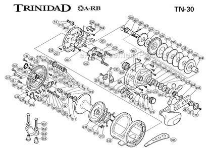 Page A Diagram and Parts List for TN-30  Shimano Conventional Reels