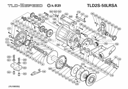 Part Location Diagram of TT0398 Shimano Spool