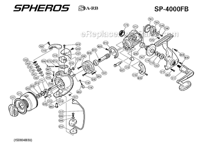 Page A Diagram and Parts List for SP-4000FB  Shimano Spinning Reels
