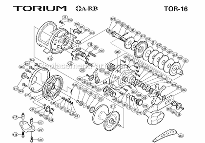 Part Location Diagram of TGT0617 Shimano Rod Clamp Nut (Accessory)