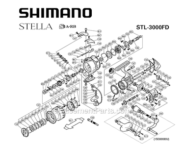Page A Diagram and Parts List for STL3000FD  Shimano Spinning Reels