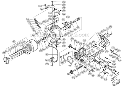 Page A Diagram and Parts List for ST-5000FH  Shimano Spinning Reels