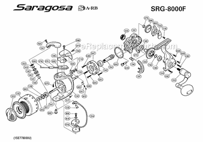 Page A Diagram and Parts List for SRG-8000F  Shimano Spinning Reels