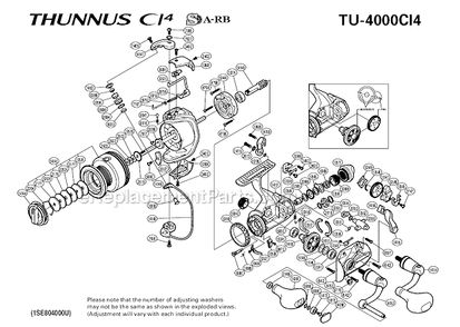 Part Location Diagram of 1074X Shimano Washer