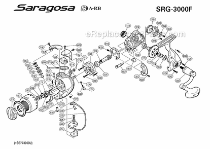 Page A Diagram and Parts List for SRG-3000F  Shimano Spinning Reels