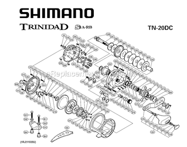 Page A Diagram and Parts List for TN20DC  Shimano Conventional Reels