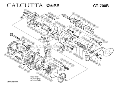 Part Location Diagram of 10KCF Shimano Line Guide