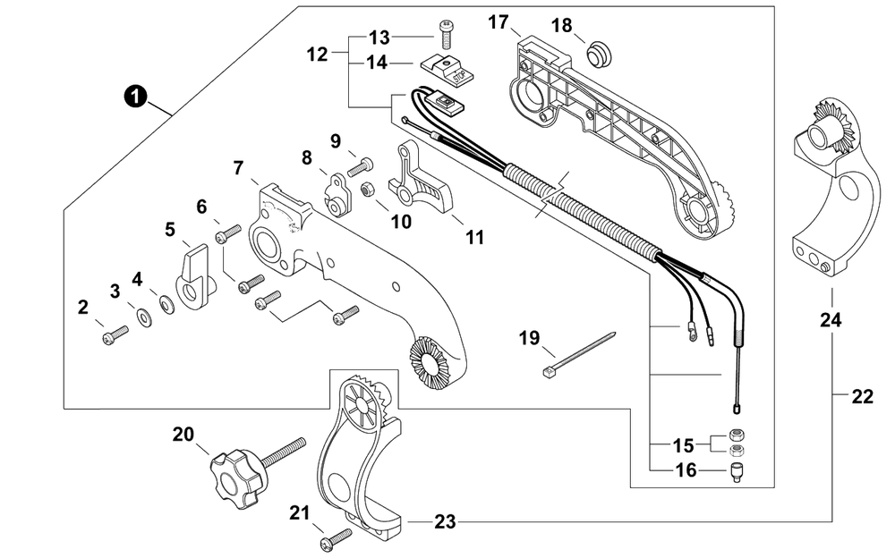 Throtle Control Diagram and Parts List for EB633RT P54213001001 - P54213999999 Shindaiwa Leaf Blower / Vacuum