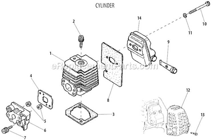 Page A Diagram and Parts List for 22F Before S/N 4100001 Shindaiwa Trimmer