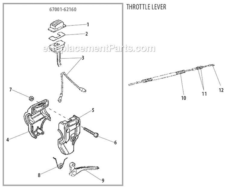 Page K Diagram and Parts List for 22F Before S/N 4100001 Shindaiwa Trimmer