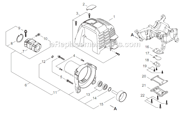 Page B Diagram and Parts List for PS344 T15312001001 - T15312999999 Shindaiwa Power Broom