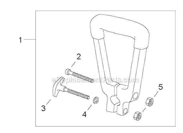Handle Diagram and Parts List for PS344 T15513001001-T15513999999 Shindaiwa Power Broom
