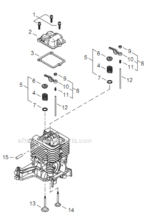 Page D Diagram and Parts List for PS344 T15312001001 - T15312999999 Shindaiwa Power Broom