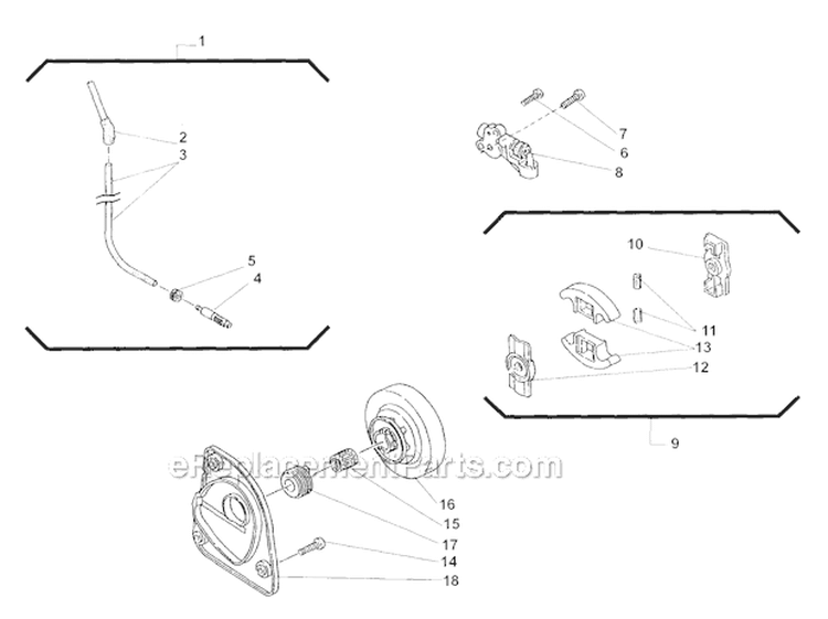 Clutch Shoe Diagram and Parts List for 357  Shindaiwa Chainsaw