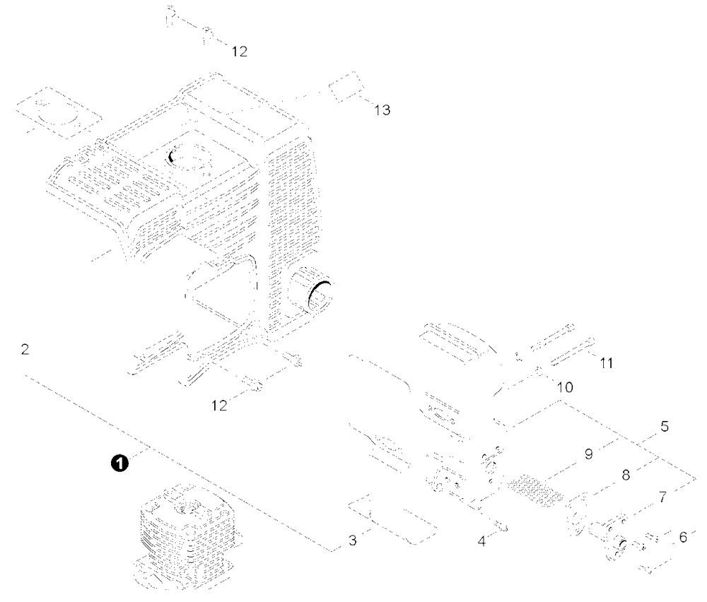 Exhaust / Engine Cover Diagram and Parts List for EB500 P30236000000 - P30236999999 Shindaiwa Leaf Blower / Vacuum