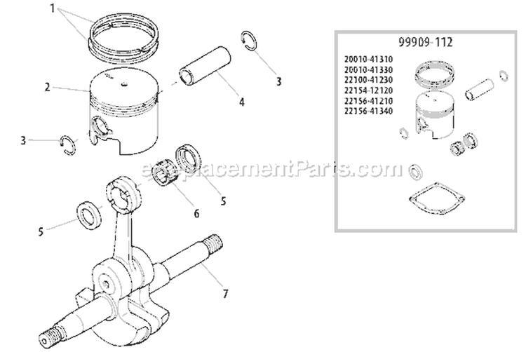 Page C Diagram and Parts List for 377  Shindaiwa Chainsaw