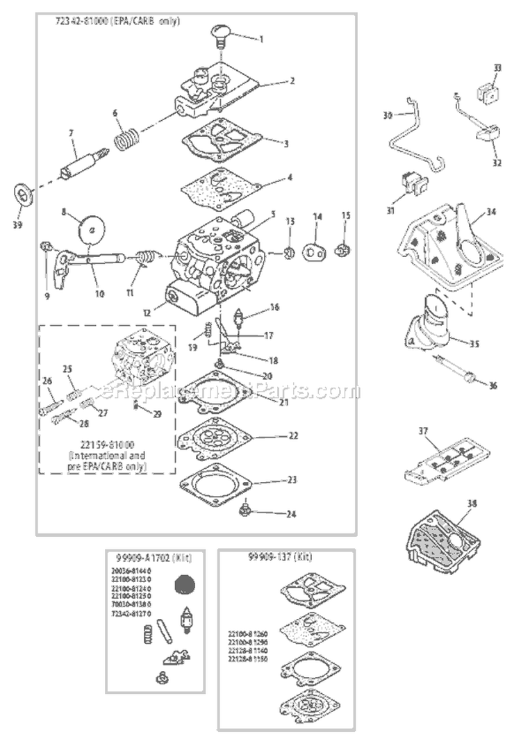 Page I Diagram and Parts List for 377  Shindaiwa Chainsaw