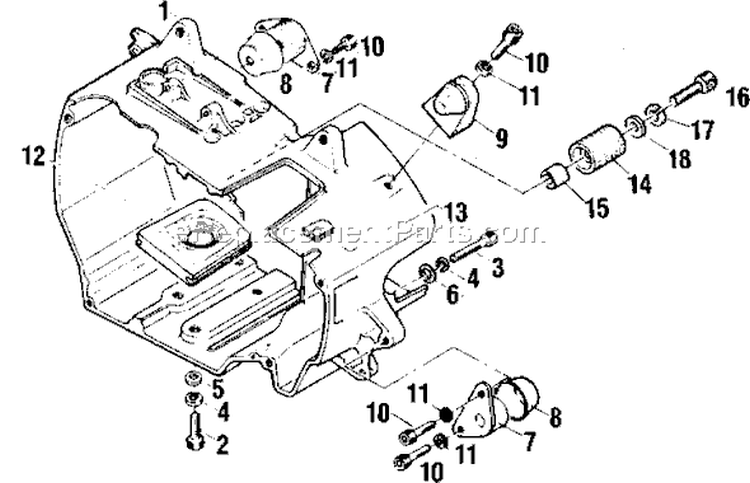 Page B Diagram and Parts List for 415  Shindaiwa Chainsaw