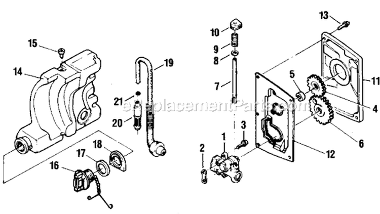 Page F Diagram and Parts List for 450  Shindaiwa Chainsaw