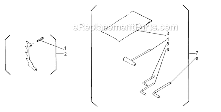 Tools Diagram and Parts List for 451  Shindaiwa Chainsaw