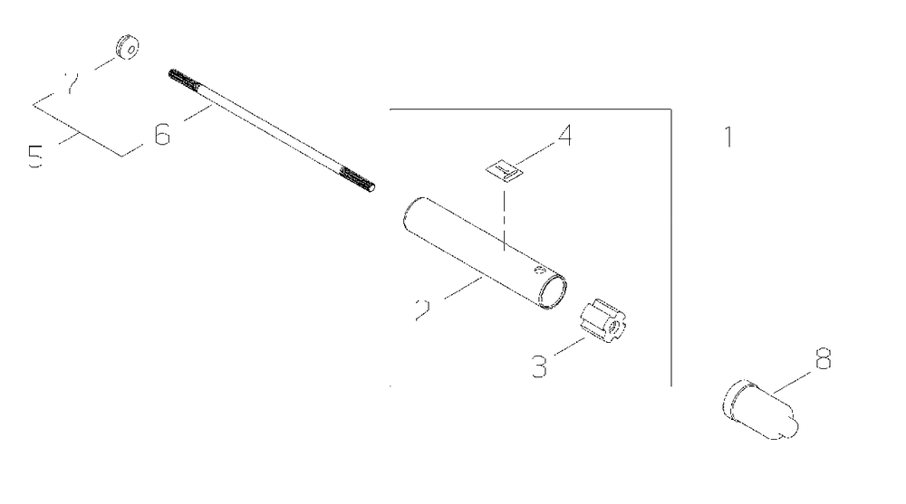 Outer Tube Diagram and Parts List for 78703 99922201087 Shindaiwa Trimmer