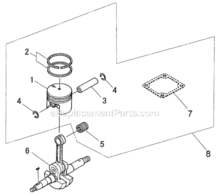 Page B Diagram and Parts List for 490 EPA2 Shindaiwa Chainsaw