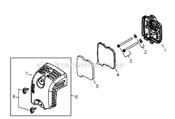 Page J Diagram and Parts List for PS344 T15312001001 - T15312999999 Shindaiwa Power Broom