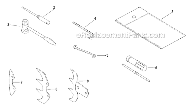 Accessories Diagram and Parts List for 680  Shindaiwa Chainsaw