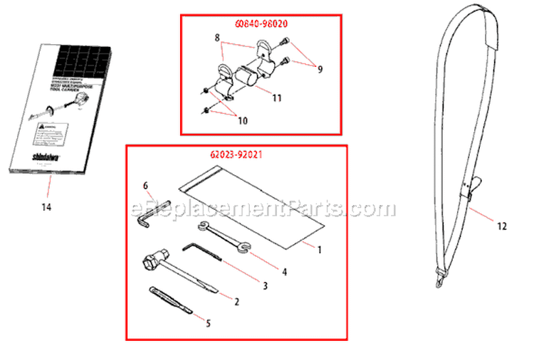 Page K Diagram and Parts List for 80192  Shindaiwa Multi-Tool