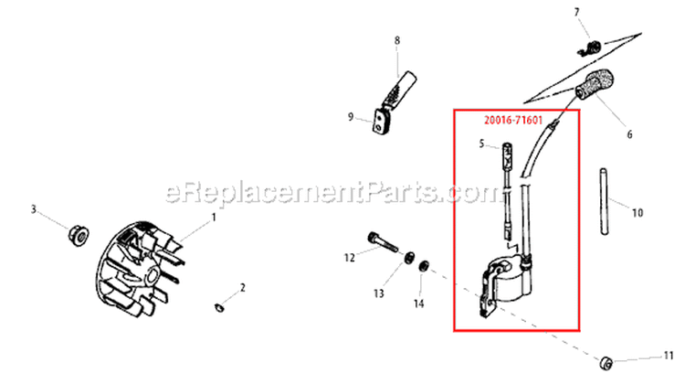 Page D Diagram and Parts List for 80192  Shindaiwa Multi-Tool