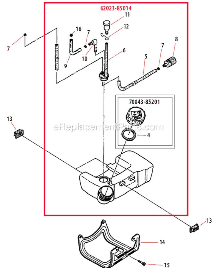Page G Diagram and Parts List for 80192  Shindaiwa Multi-Tool