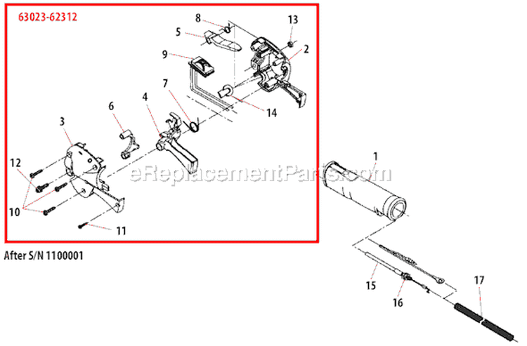 Page G Diagram and Parts List for 80280  Shindaiwa Multi-Tool