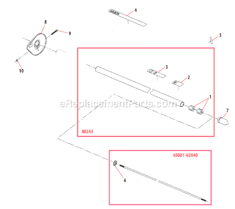 Page C Diagram and Parts List for 80284  Shindaiwa Hedge Trimmer