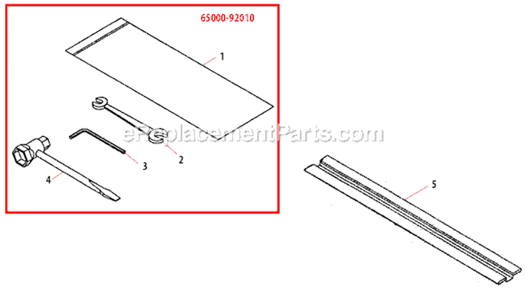 Page D Diagram and Parts List for 80284  Shindaiwa Hedge Trimmer