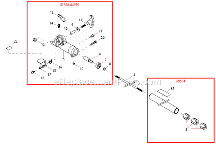 Page H Diagram and Parts List for 80613  Shindaiwa Multi-Tool