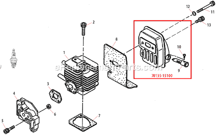 Page A Diagram and Parts List for 80770  Shindaiwa Sprayer