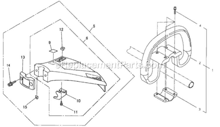 Page J Diagram and Parts List for 81017 4100001 Shindaiwa Trimmer