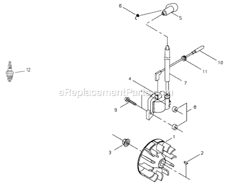 Page D Diagram and Parts List for 81017 4100001 Shindaiwa Trimmer