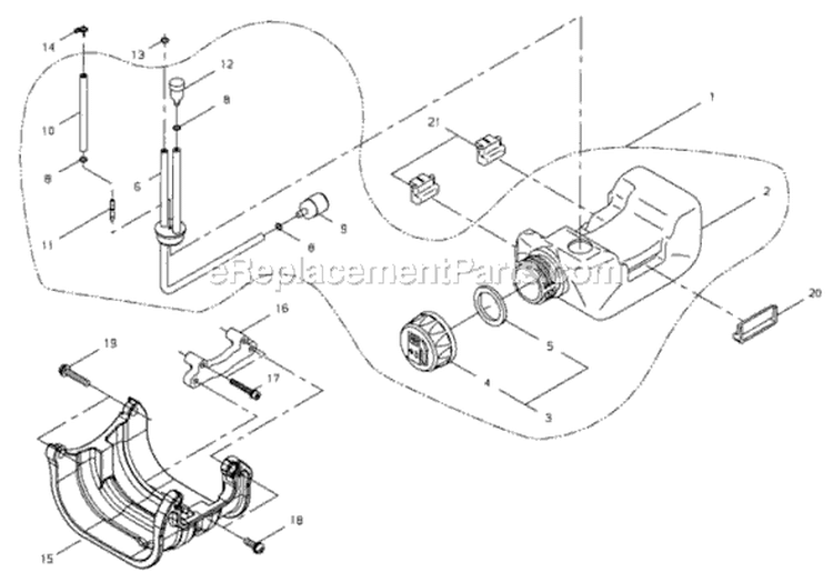 Page F Diagram and Parts List for 81017 4100001 Shindaiwa Trimmer