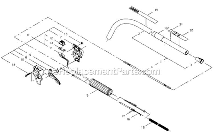 Page H Diagram and Parts List for 81017 4100001 Shindaiwa Trimmer