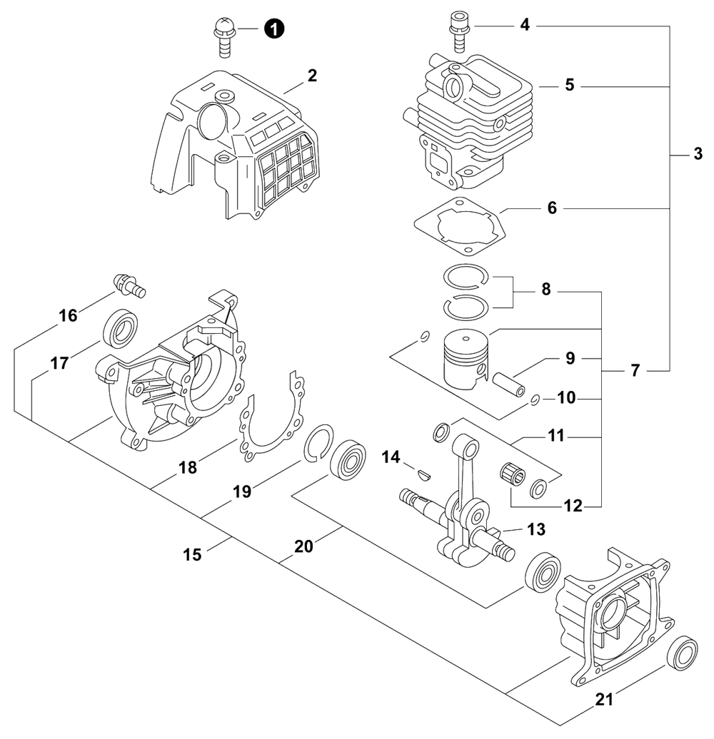 Engine Diagram and Parts List for ES800 H05120001001 - H05120999999 Shindaiwa Sprayer