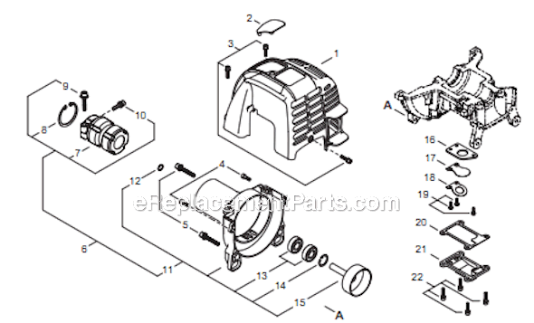 Page B Diagram and Parts List for PS344 T15411001001 - T15411999999 Shindaiwa Power Broom