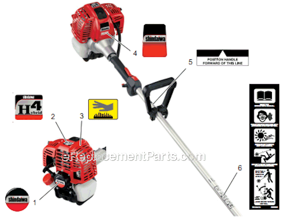 Page O Diagram and Parts List for PS344 T15411001001 - T15411999999 Shindaiwa Power Broom