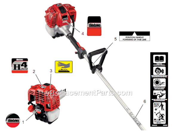 Page O Diagram and Parts List for PS344 T15312001001 - T15312999999 Shindaiwa Power Broom