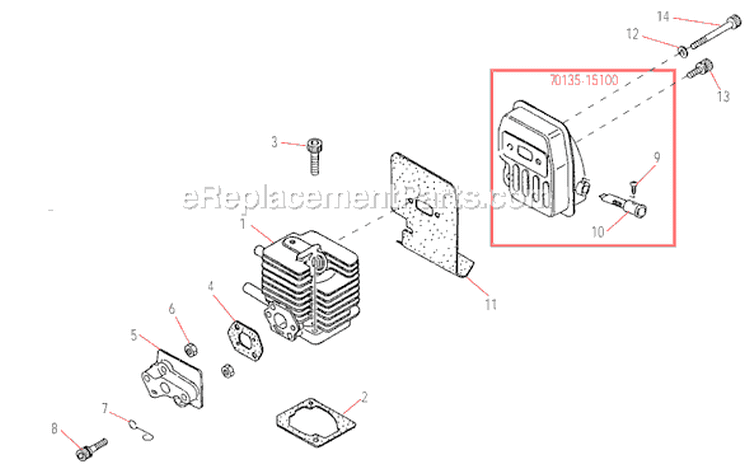 Page A Diagram and Parts List for AH230  Shindaiwa Hedge Trimmer