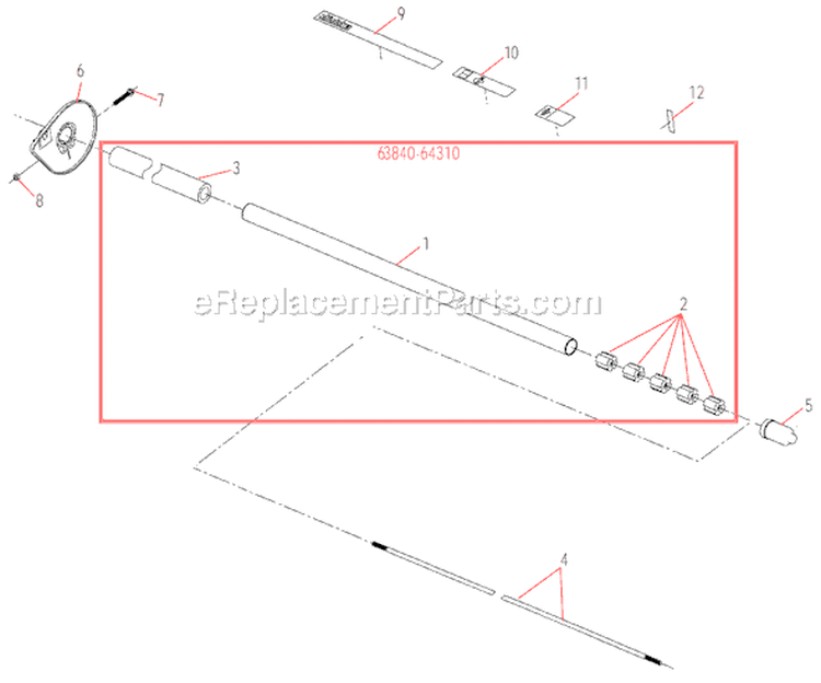 Page J Diagram and Parts List for AH230  Shindaiwa Hedge Trimmer