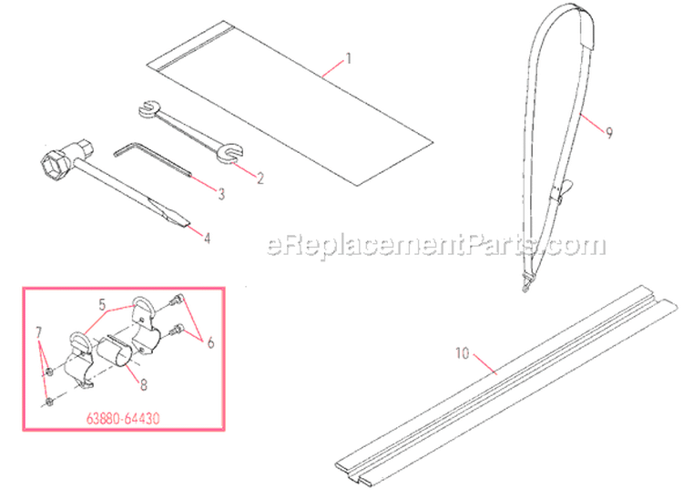 Page K Diagram and Parts List for AH230  Shindaiwa Hedge Trimmer