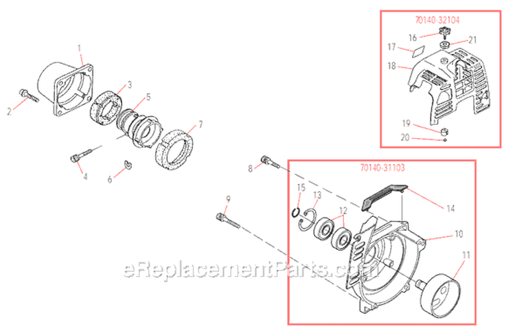 Page C Diagram and Parts List for AH230  Shindaiwa Hedge Trimmer